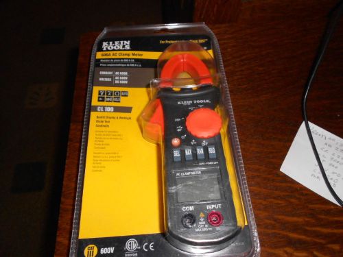 Klein Tools CL100 600A AC Clamp Meter NEW with Case **Free Shipping**