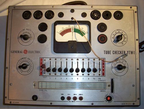 GE GENERAL ELECTRIC YTW-1 TUBE TESTER CHECKER VOLT METER WORKING