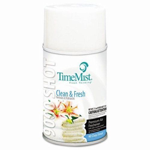 TimeMist 9000 Metered Air Fresheners, Clean N&#039; Fresh, 4 Cans (TMS 33-6402TMCA)