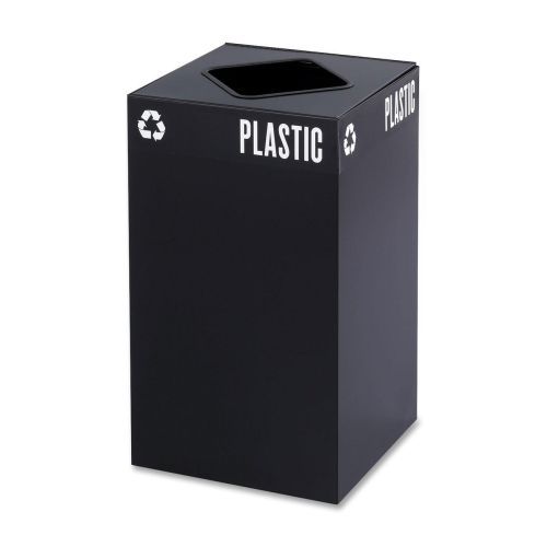 Safco 2981BL Recycling Receptacle 15-1/4inx15-1/4inx26in 25 Gal Black