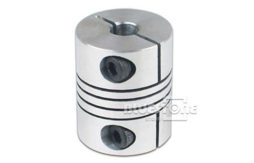 6.35 x 8mm cnc motor shaft coupler 6.35mm to 8mm flexible coupling od 20 x 25mm for sale