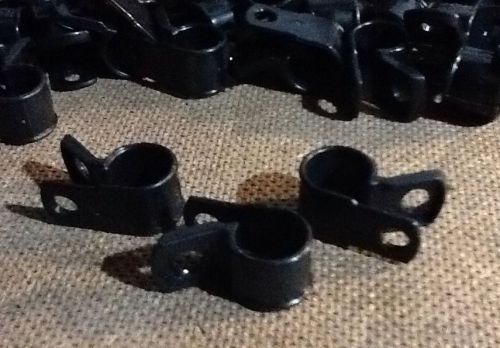 Tubing and cable clamps , black nylon, 7/16 in, ( 100 pcs ) for sale