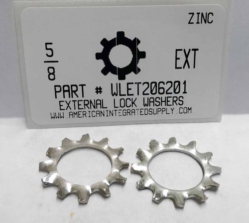 5/8 external tooth lock washers steel zinc plated (18) for sale