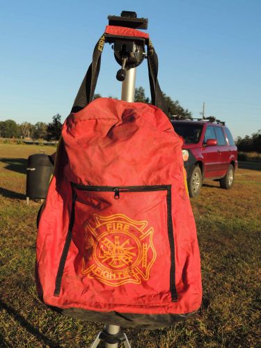 FIREFIGHTER TURNOUT GEAR STEP IN BUNKER FIRE BAG (USED)