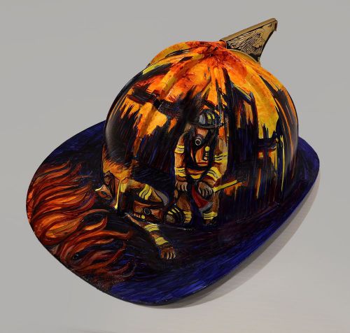 Custom painted firefighter helmet (cairns 1010) for sale
