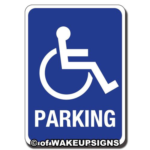 Handicap SIGN ALUMINUM METAL STREET TAFFIC 10&#034; X 14&#034; PARKING