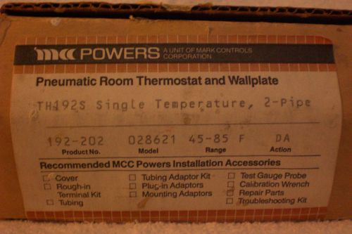 Powers TH192S Single Temperature Pneumatic Room Thermostat  2-PIPE HVAC