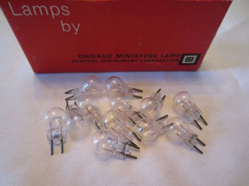 Box of 12 Chicago Miniature No. 10 CM10 GE10 GE-10 Bi-Pin Lamps Light Bulbs NOS