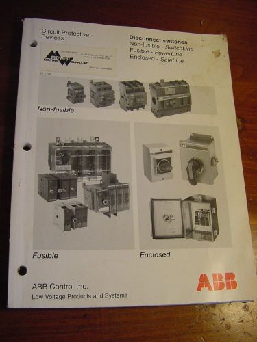 Abb disconnect switches manual non fusible fusible &amp; enclosed for sale