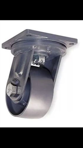 New hamilton forged steel swivel plate caster 12,000 lb, 6 in dia fast shipping! for sale