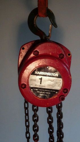 Harrington 1 Ton Hoist, 20&#039; Lift, Model CF010