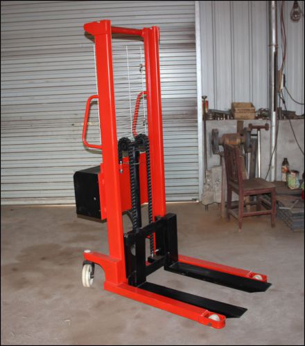 New 1 ton manual forklift pallet stacker lift 1.6m free shipped by sea for sale