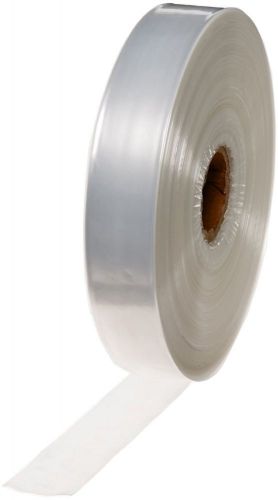 10 rolls 1&#034; wide x 750&#039; long 4 mil clear poly tubing - heat seal - uline brand for sale