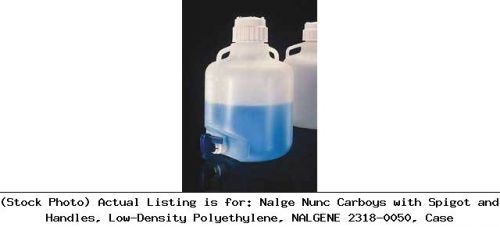 Nalge nunc carboys with spigot and handles, low-density polyethylene: 2318-0050 for sale