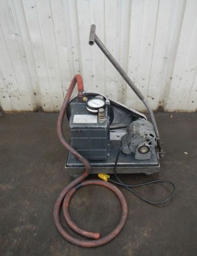 WELCH DuoSeal 1402 2-STAGE MECHANICAL VACUUM PUMP w CART