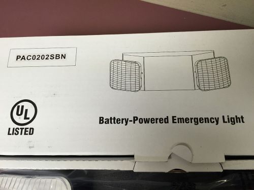 New Black 2 Light Battery Powered Emergency Light
