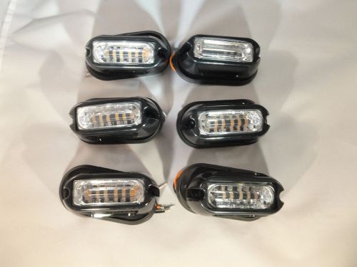 6 whelen linz6 super-led lightheads amber with 6 grommet mounts whelen linz6 for sale