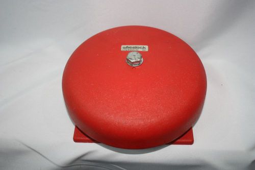 Wheelock 6 inch red fire alarm bell 24vdc (mb-g6-24) for sale