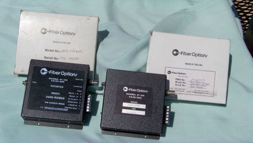 FIBER OPTIONS 242D-R/2B5X &amp; 242D-RM VIDEO AND DATA SYSTEM