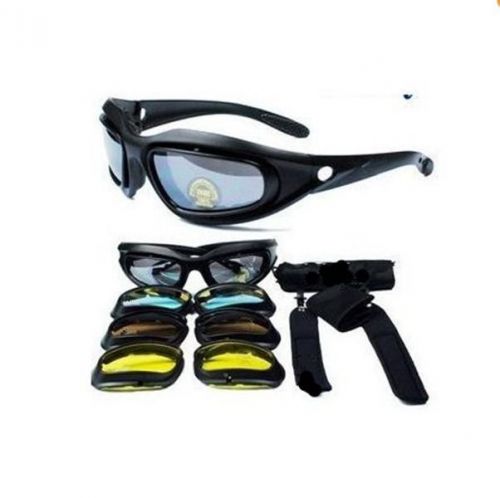 Motorcycle cycling foam padded glasses safety sunglasses goggles 4 color lens for sale