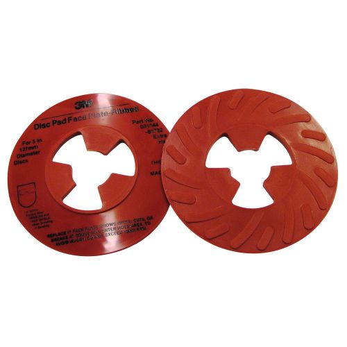 3M DISC PAD FACE PLATE RIBBED 5 INCH 127mm EXTRA HARD RED # 051144 - 81732 NEW