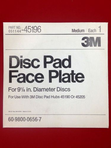 3M Abrasives 051144-45196 &#034;Medium&#034; Disc Pad Face Plate 9 1/8&#034; Discs New