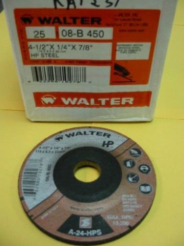 Walter grinding wheels 4.5&#034;x1/4&#034;x5/8&#034; -qty/10- 08-b-450 for sale