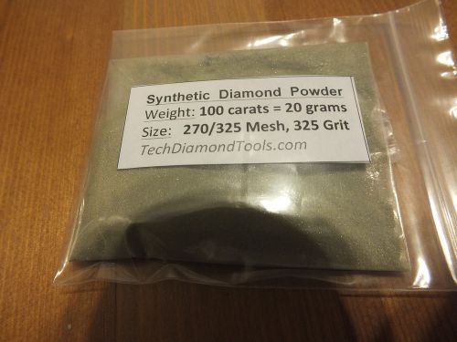Synthetic diamond powder lapidary 270/325mesh (300grit)weight-100 carats=20 gram for sale