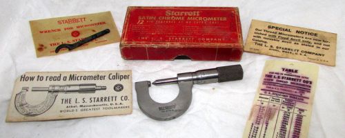 L.s. starrett micrometer thread micrometer 22-30 pitch mike model 575-c for sale