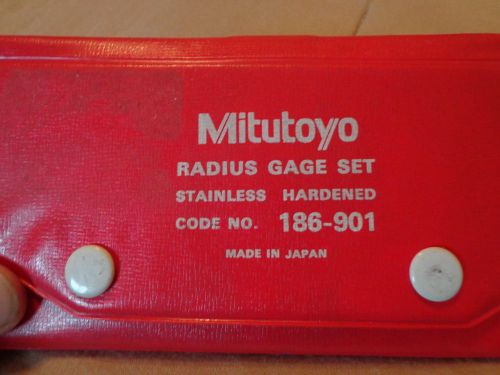 Mitutoyo Radius Gage Set # 186-901 Used/Excellent Cond.
