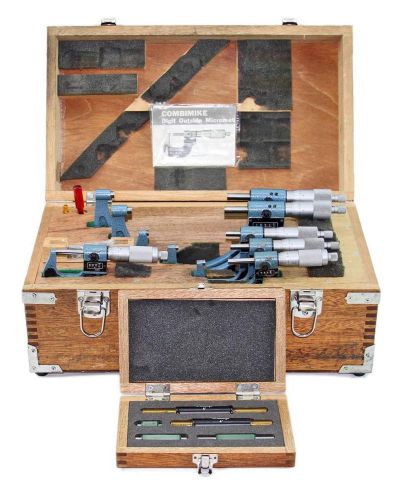 6pc mitutoyo combimike micrometer set 159-925 m860 0-6&#034; / 0-152.4 + more in box for sale