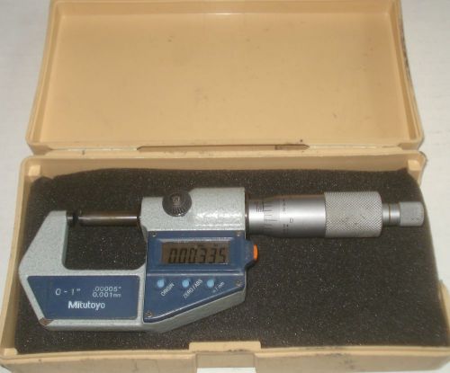 Mitutoyo no. 293-721-30 digimatic micrometer 0-1 inch .00005 grads ratchet stop for sale