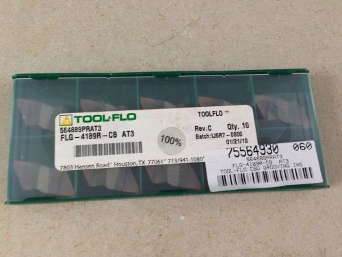 New!! tool-flo 564889prat3 flg-4189r-cb at3 pack of 10 carbide inserts for sale