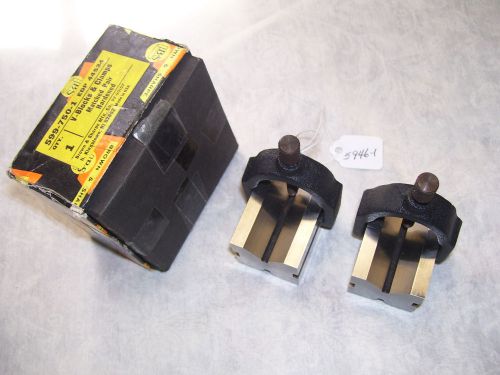 V blocks, (2) brown &amp; sharpe no. 599-750-1 matched pair v blocks, usa for sale
