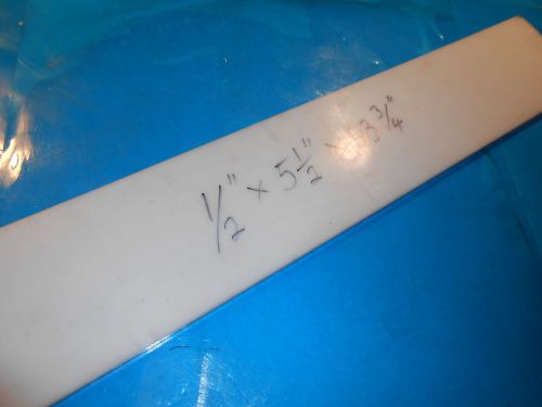 HDPE White Plastic solid bar stock 1/2&#034; X 5-1/2&#034; X 33-3/4&#034; plexiglass