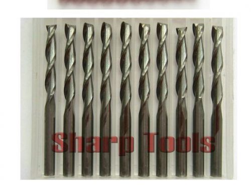 10 pcs double Flute Carbide Mill Spiral Cutter Wood CNC Router Bits  3.175*22mm