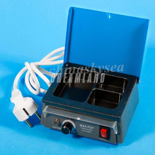 New 3-well analog wax heater/melter dipping pot dental lab unit melting/heating for sale