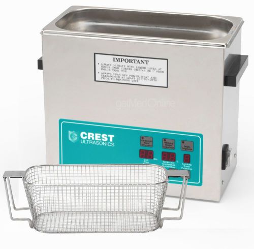 Crest 1.5gal digital ultrasonic cleaner w/timer+heat+degas+cover+basket, cp500d for sale
