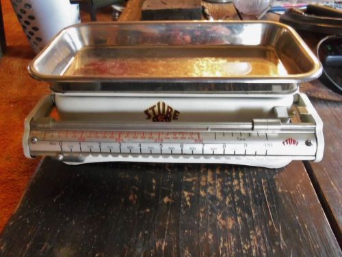Vintage German Stube Kitchen Medical Beam Scale removeable Stainless Tray