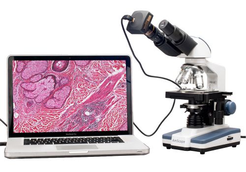 40x-2000x led binocular digital compound microscope w 3d stage and 9mp camera for sale