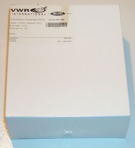 VWR transfer pipets 1,5 ml  cat 16001-192 new
