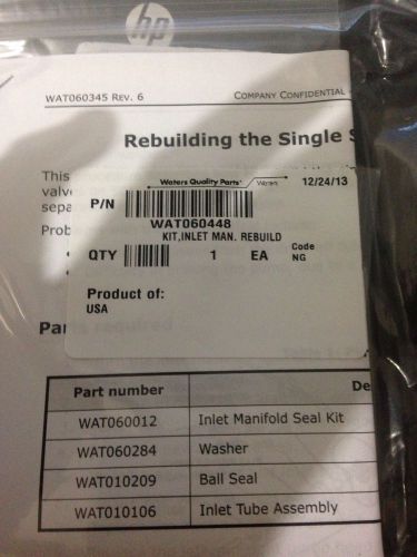 Inlet manifold rebuild kit wat060448 waters hplc, pump 510, 515, 600, 610 for sale