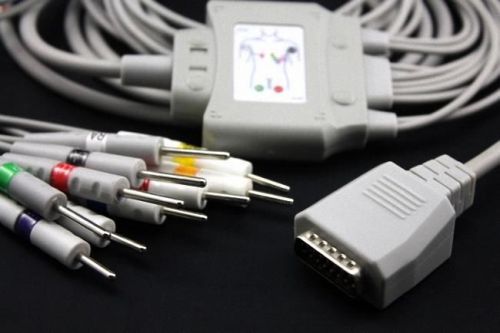 Nihon Kohden compatible EKG Cable,AHA,Din3.0,15 pins connector,No screw,YLL2223O