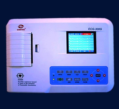 Contec ECG-300G Digital Three Channels ECG/EKG  Machine ECG Electrocardiograph