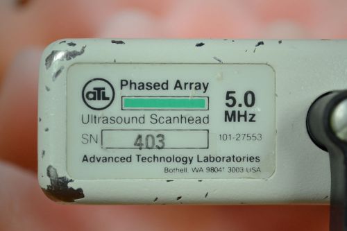 Atl 5.0 mhz phased array ultrasound scanhead (l2) for sale