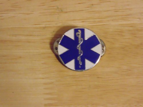 Star of Life pin, brand new, 1&#034; diameter, clutch back