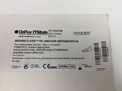 DePuy Mitek 212739 Bioknotless RC Anchor w/Panacryl