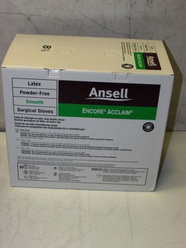 200 pr ansell encore acclaim 5795006 size 8.5 latex powder free surgical gloves for sale