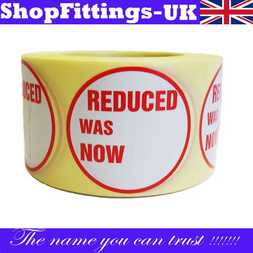 500x RED REDUCED WAS NOW SELF ADHESIVE STICKERS STICKY LABEL LABEL FOR RETAIL