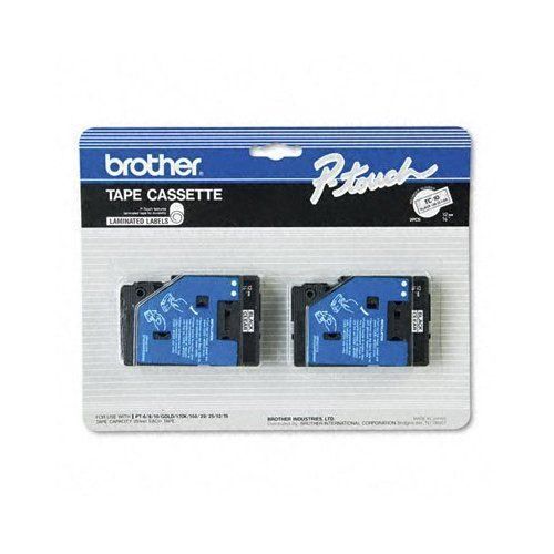 2-PACK TC-10 1 2IN Black On Clear Tape for Brother PT-6 8 10 12 15 EE490820 Mint